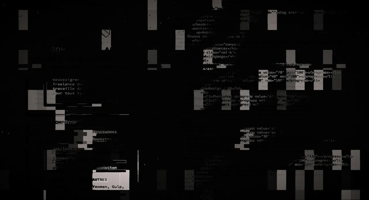 abstract glitch digital code
